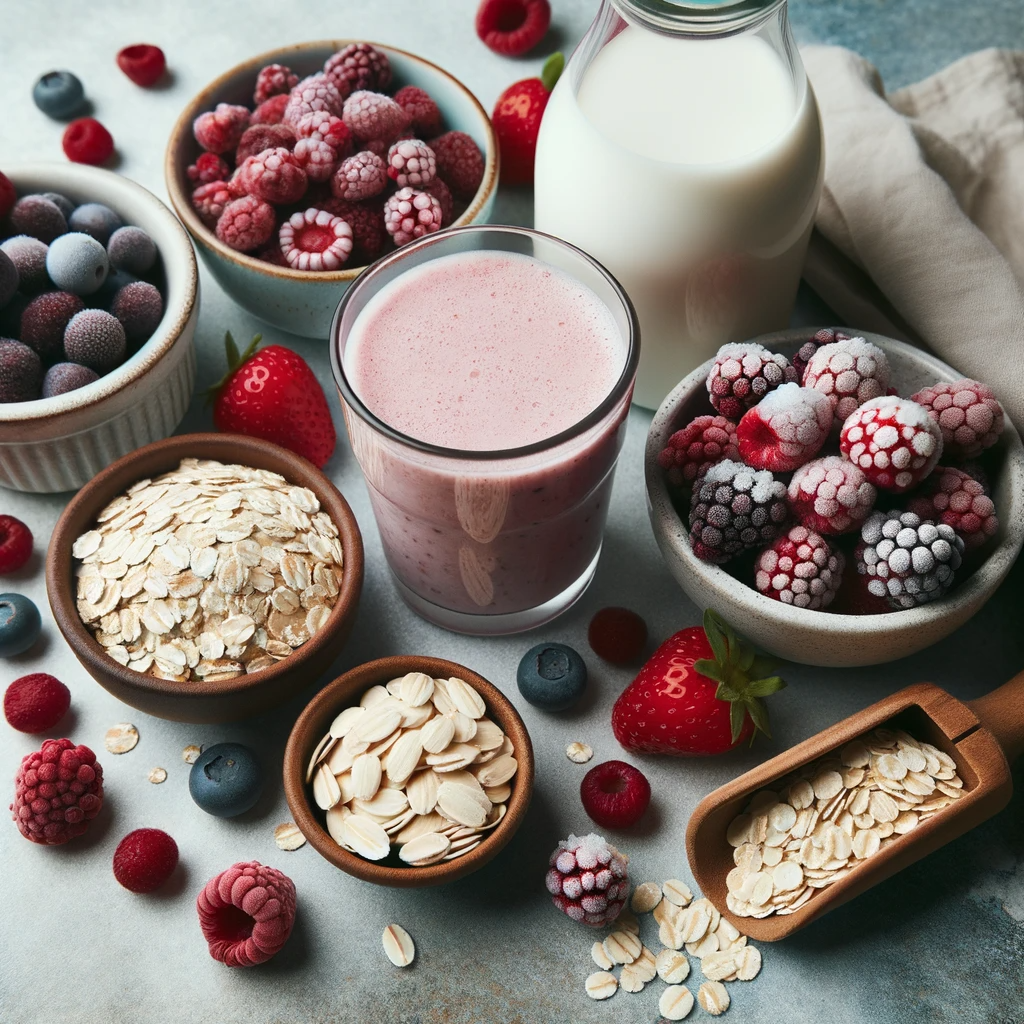 Smoothie de Frutas Vermelhas e Aveia Saudável