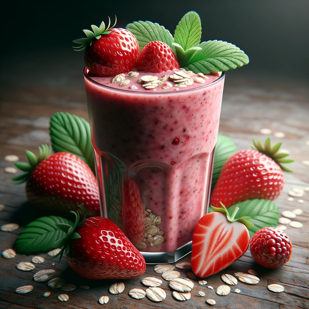 Smoothie de Frutas Vermelhas e Aveia Saudável